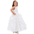 Grace Karin weiße Farbe Blumenmädchen Kleid Prinzessin Brautjungfer Hochzeit Festzug Mädchen Party Kleid 2 ~ 12Jahre CL008994-1